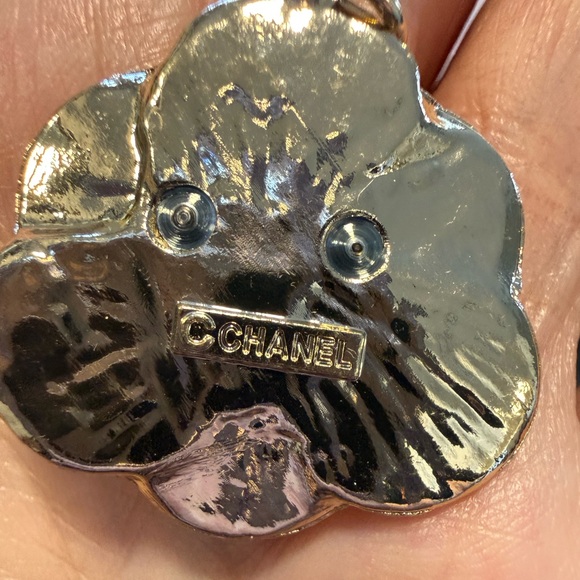 Fashion Purple Camellia Flower Zip Pull Charm - Picture 3 of 4